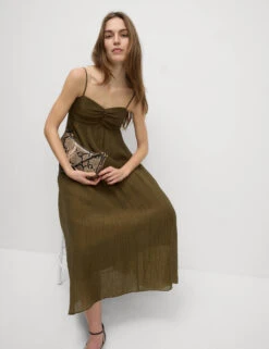 Lyocell Rich Textured Midaxi Cami Dress