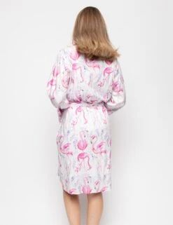 Cyberjammies Cotton Modal Flamingo Print Dressing Gown -Cyberjammies Store MS 01 T83 8003T Z4 X EC 1