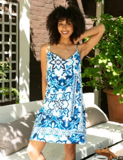 Cyberjammies Cotton Modal Tile Print Short Chemise -Cyberjammies Store MS 01 T83 8006T Z4 X EC 2