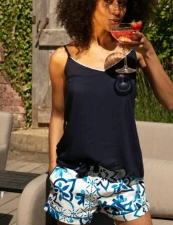 Cyberjammies Cotton Modal Tile Print Pyjama Shorts -Cyberjammies Store MS 01 T83 8024T F0 X EC 2