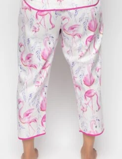 Cyberjammies Cotton Modal Flamingo Cropped Pyjama Bottoms -Cyberjammies Store MS 01 T83 8034T Z4 X EC 1