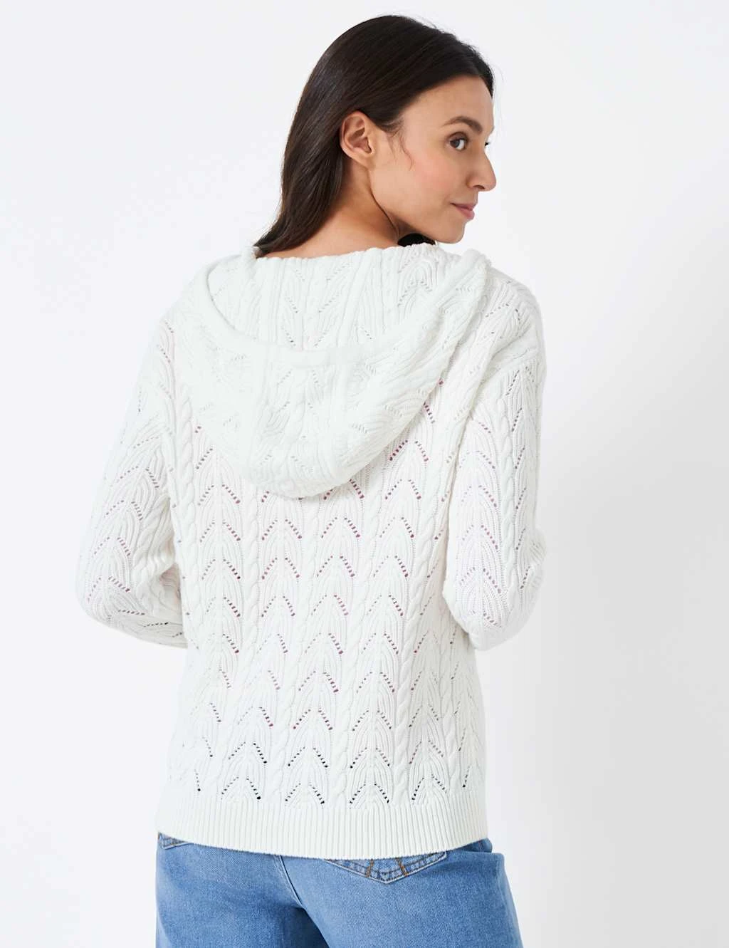 Pure Cotton Knitted Half Zip Hoodie 5 Pure Cotton Knitted Half Zip Hoodie - Image 5