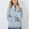 Cotton Rich Funnel Neck Half Zip Sweatshirt