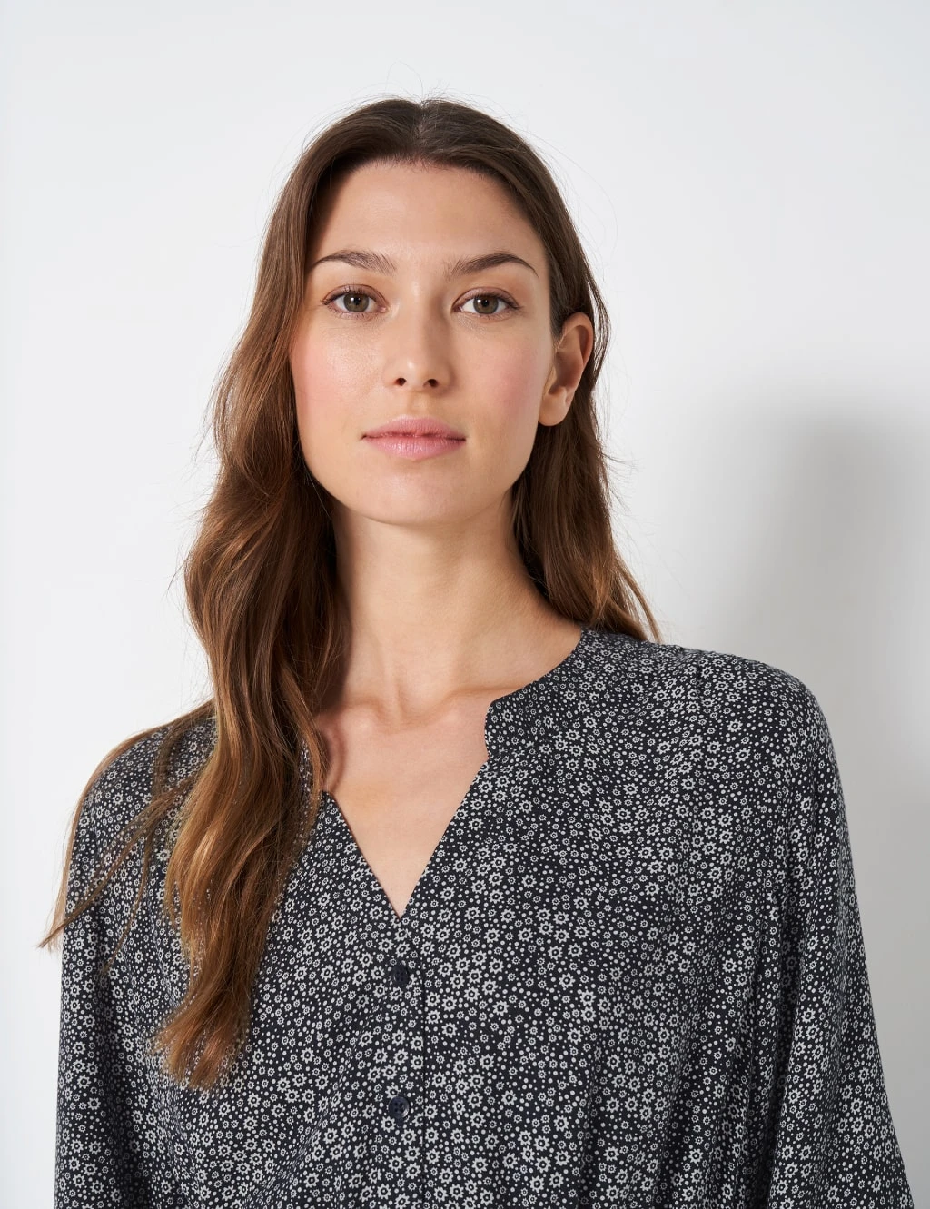 Floral V-Neck Knee Length Waisted Dress 3 Floral V-Neck Knee Length Waisted Dress - Image 3