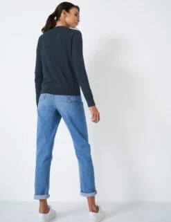 Cotton Blend Crew Neck Button Front Cardigan -Cyberjammies Store MS 10 T19 8829S F0 X EC 2