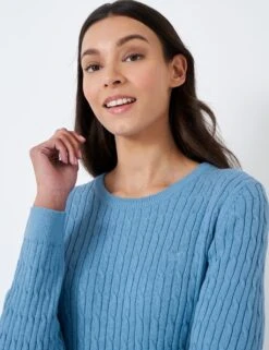 Cotton Rich Cable Knit Jumper With Cashmere -Cyberjammies Store MS 10 T19 8850S E1 X EC 3