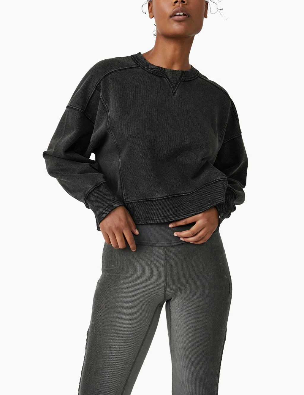Intercept Crew Neck Crop Sweatshirt 1 Intercept Crew Neck Crop Sweatshirt