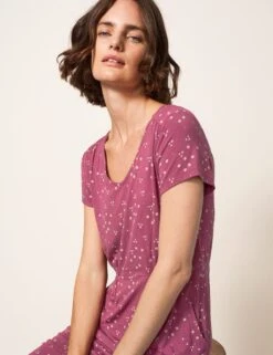 WHITE STUFF Jersey Polka Dot V-Neck T-Shirt Dress 8 WHITE STUFF Jersey Polka Dot V-Neck T-Shirt Dress -Cyberjammies Store MS 10 T83 1698W D4 X EC 2