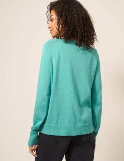 WHITE STUFF Pure Cotton Crew Neck Button Front Cardigan -Cyberjammies Store MS 10 T83 1947W J0 X EC 1