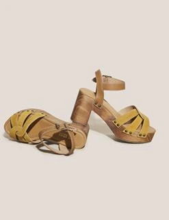 WHITE STUFF Leather Woven Block Heel Sandals -Cyberjammies Store MS 10 T83 3142W R0 X EC 2