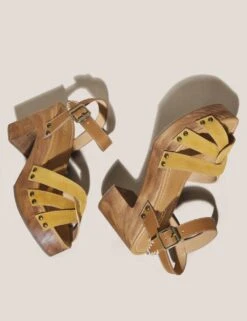 WHITE STUFF Leather Woven Block Heel Sandals -Cyberjammies Store MS 10 T83 3142W R0 X EC 3