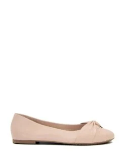 Dune London Leather Flat Ballet Pumps