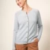 WHITE STUFF Pure Cotton Crew Neck Cardigan