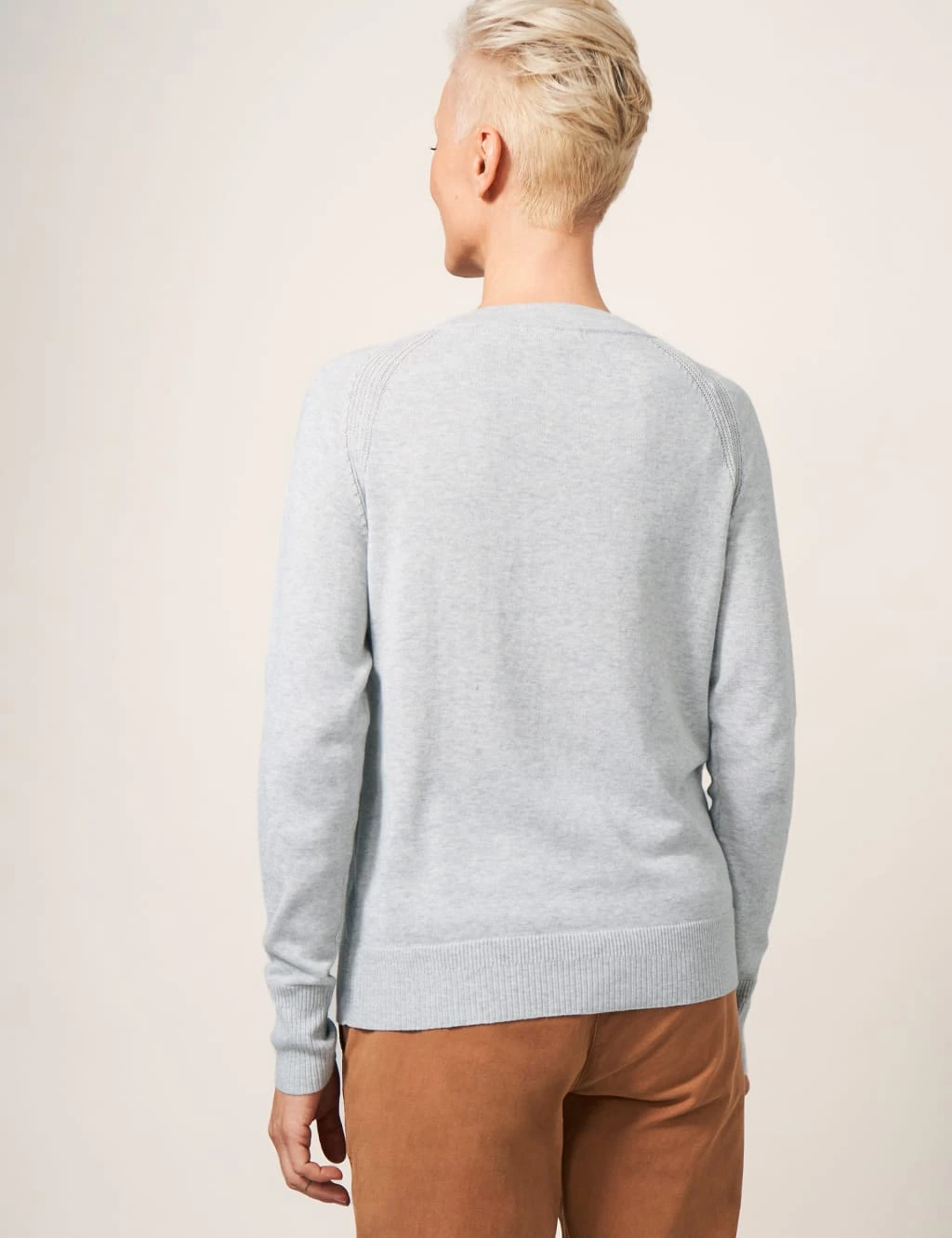 WHITE STUFF Pure Cotton Crew Neck Cardigan 3 WHITE STUFF Pure Cotton Crew Neck Cardigan - Image 3