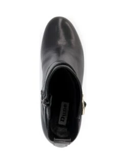 Dune London Leather Buckle Block Heel Ankle Boots -Cyberjammies Store MS 10 T83 6077S Y0 X EC 4