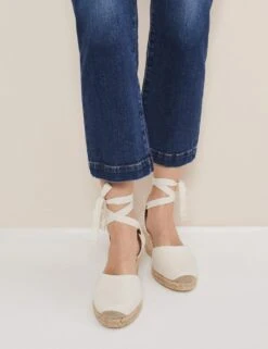 Suede Ankle Strap Wedge Espadrilles -Cyberjammies Store MS 10 T83 8040T KY X EC 1