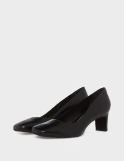 Leather Block Heel Square Toe Court Shoes -Cyberjammies Store MS 10 T83 8099T Y0 X EC 1