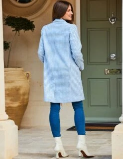 Wool Blend Dogtooth Single Breasted Coat -Cyberjammies Store MS 10 T83 8116T E4 X EC 4