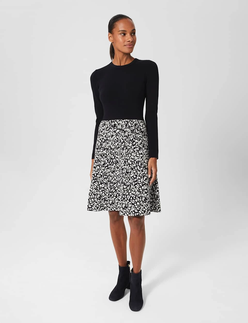 Knitted Knee Length Waisted Dress 3 Knitted Knee Length Waisted Dress - Image 3