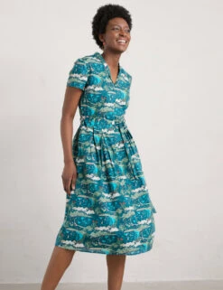 Organic Cotton Printed V-Neck Skater Dress 7 Organic Cotton Printed V-Neck Skater Dress -Cyberjammies Store MS 10 T83 8217 XT X EC 1