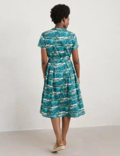 Organic Cotton Printed V-Neck Skater Dress 8 Organic Cotton Printed V-Neck Skater Dress -Cyberjammies Store MS 10 T83 8217 XT X EC 2