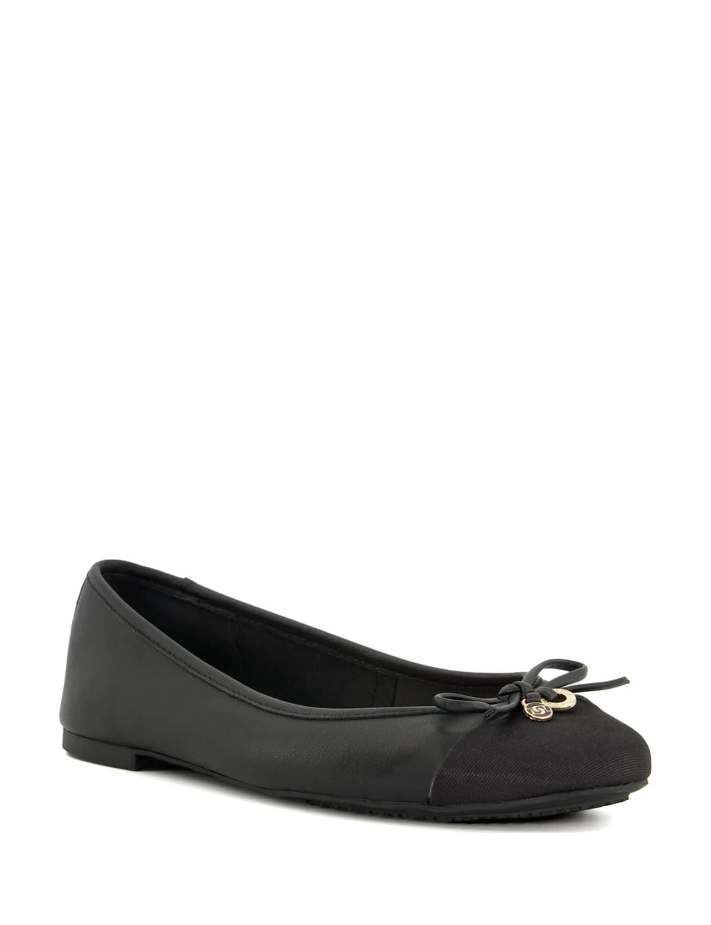 Dune London Leather Bow Flat Ballet Pumps 2 Dune London Leather Bow Flat Ballet Pumps - Image 2