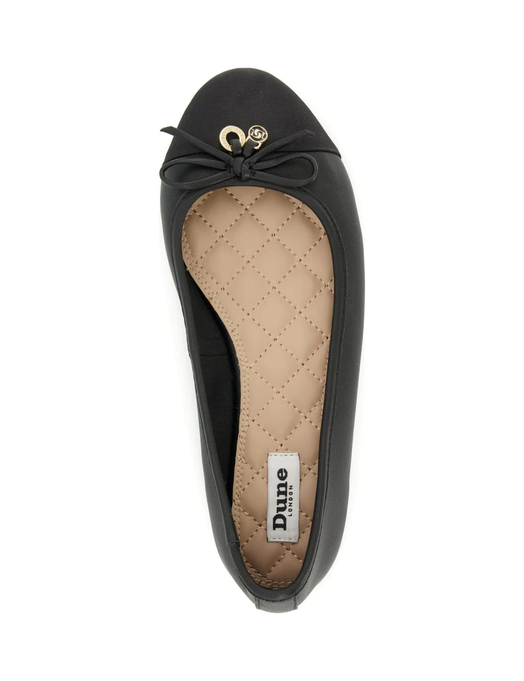 Dune London Leather Bow Flat Ballet Pumps 4 Dune London Leather Bow Flat Ballet Pumps - Image 4