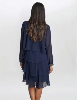 Embellished Knee Length Tiered Dress 7 Embellished Knee Length Tiered Dress -Cyberjammies Store MS 10 T83 8306T F0 X EC 1