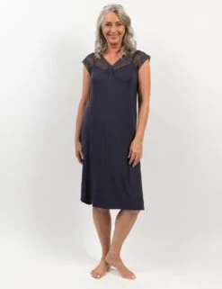 Cyberjammies Modal Rich Lace Trim Short Nightdress