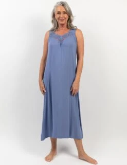 Cyberjammies Modal Rich Lace Trim Long Nightdress