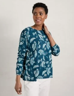 Pure Cotton Floral Crew Neck Jumper -Cyberjammies Store MS 10 T83 8403T E0 X EC 1