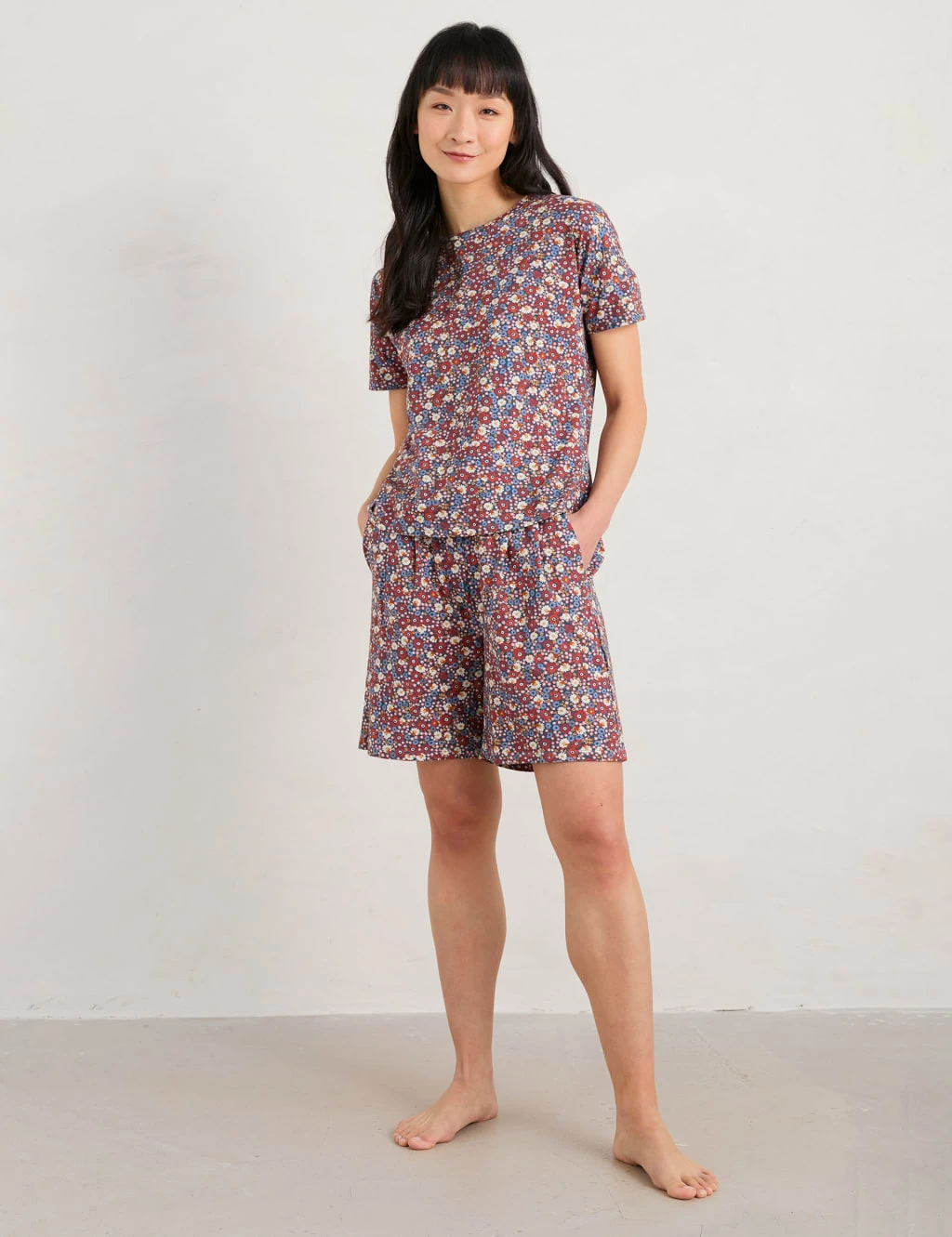 Cotton Rich Floral Shortie Set 1 Cotton Rich Floral Shortie Set