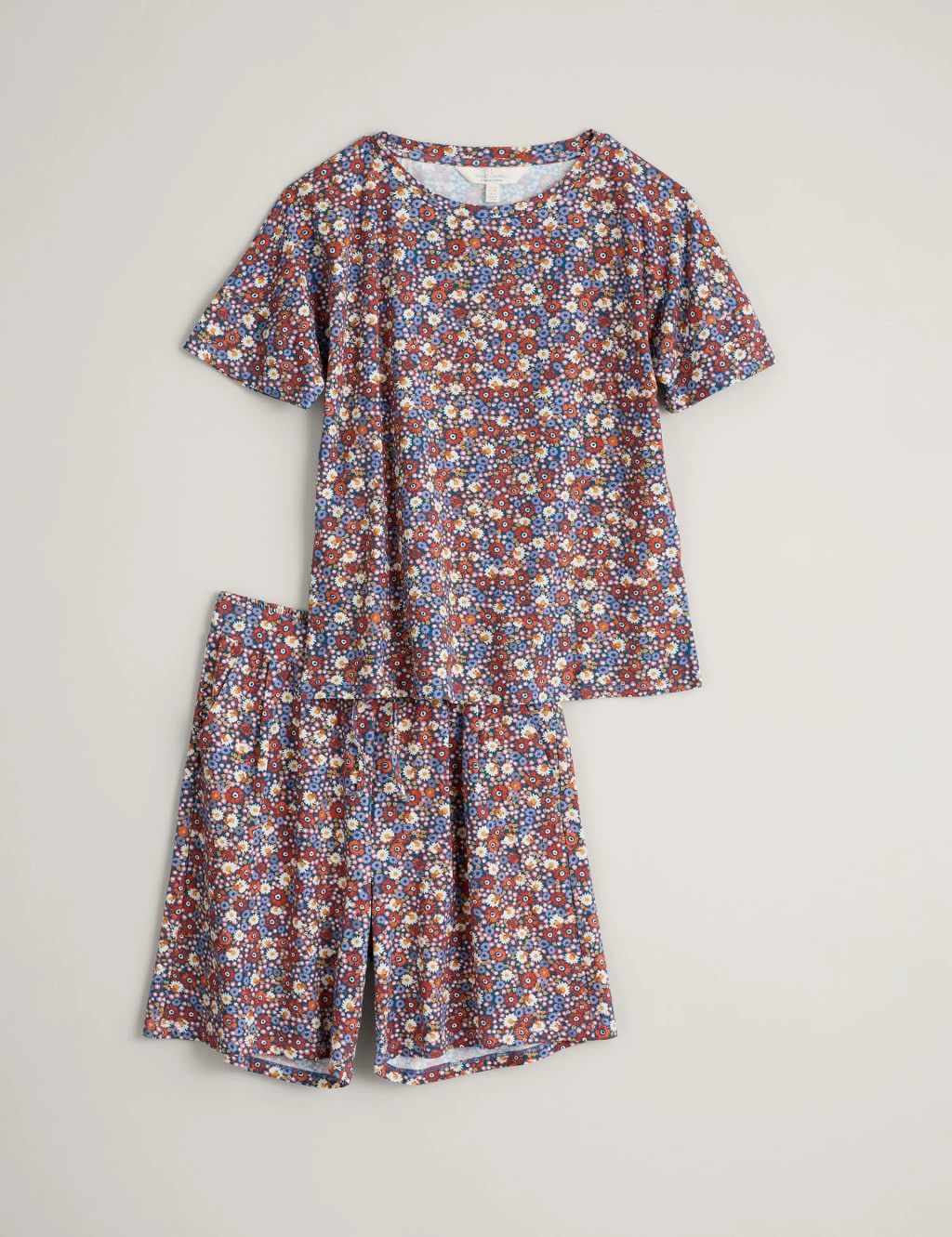 Cotton Rich Floral Shortie Set 2 Cotton Rich Floral Shortie Set - Image 2