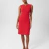 Notch Neck Knee Length Shift Dress