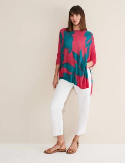 Floral Round Neck Split Hem Jumper -Cyberjammies Store MS 10 T83 8670T ZZ X EC 4