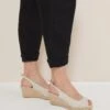Canvas Wedge Peep Toe Espadrilles