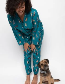 Cyberjammies Cotton Modal Dog Print Pyjama Set