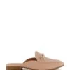 Dune London Leather Ring Detail Flat Loafers