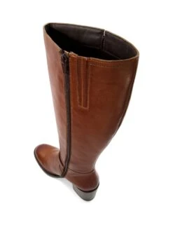 Dune London Leather Buckle Block Heel Knee High Boots -Cyberjammies Store MS 10 T83 8766S VS X EC 3