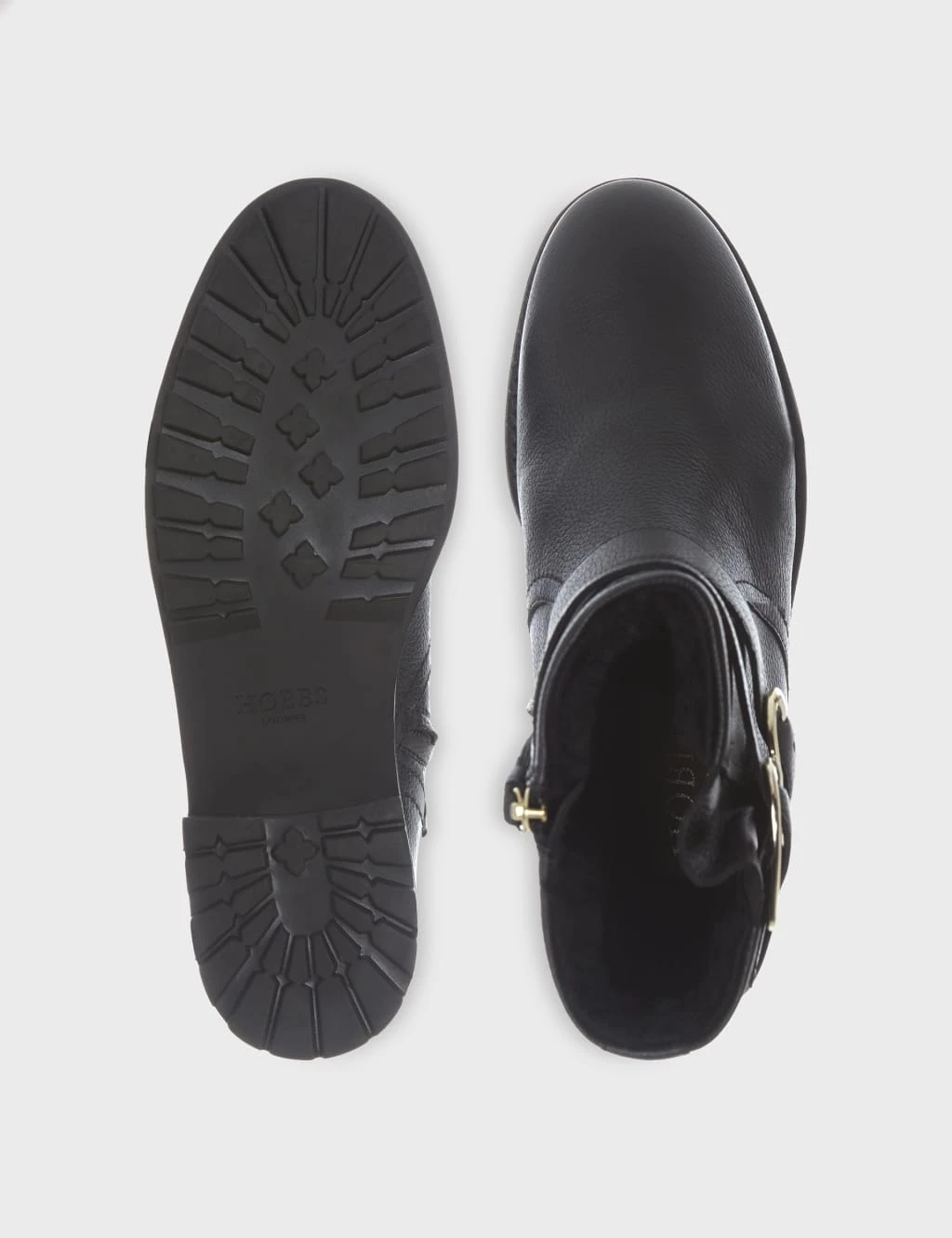 Leather Patent Biker Block Heel Ankle Boots 4 Leather Patent Biker Block Heel Ankle Boots - Image 4