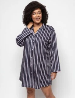 Cyberjammies Cotton Rich Striped Nightshirt