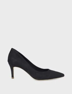 Suede Kitten Heel Pointed Court Shoes