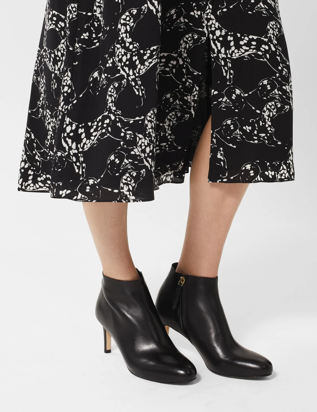 Leather Kitten Heel Round Toe Ankle Boots 3 Leather Kitten Heel Round Toe Ankle Boots - Image 3