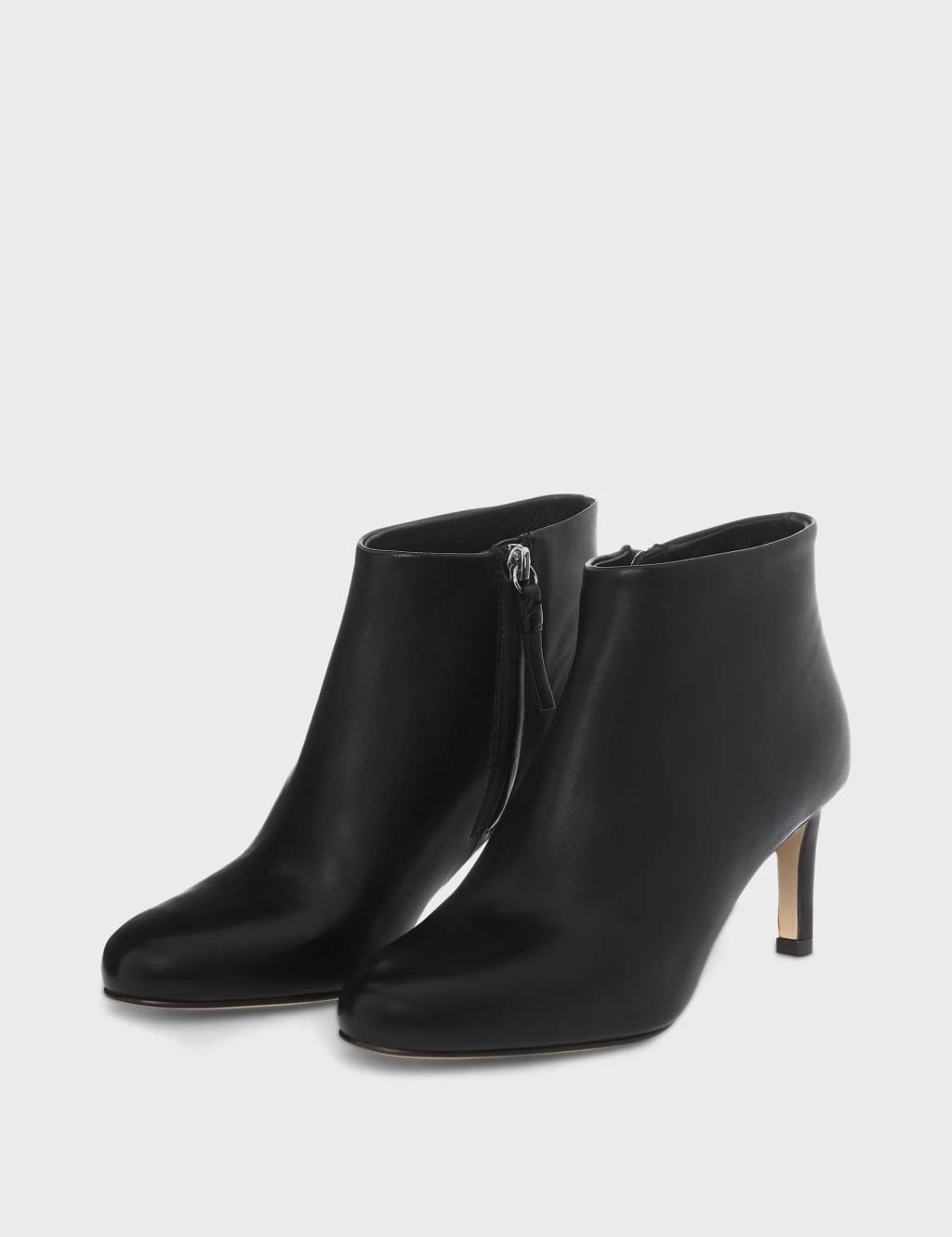 Leather Kitten Heel Round Toe Ankle Boots 4 Leather Kitten Heel Round Toe Ankle Boots - Image 4