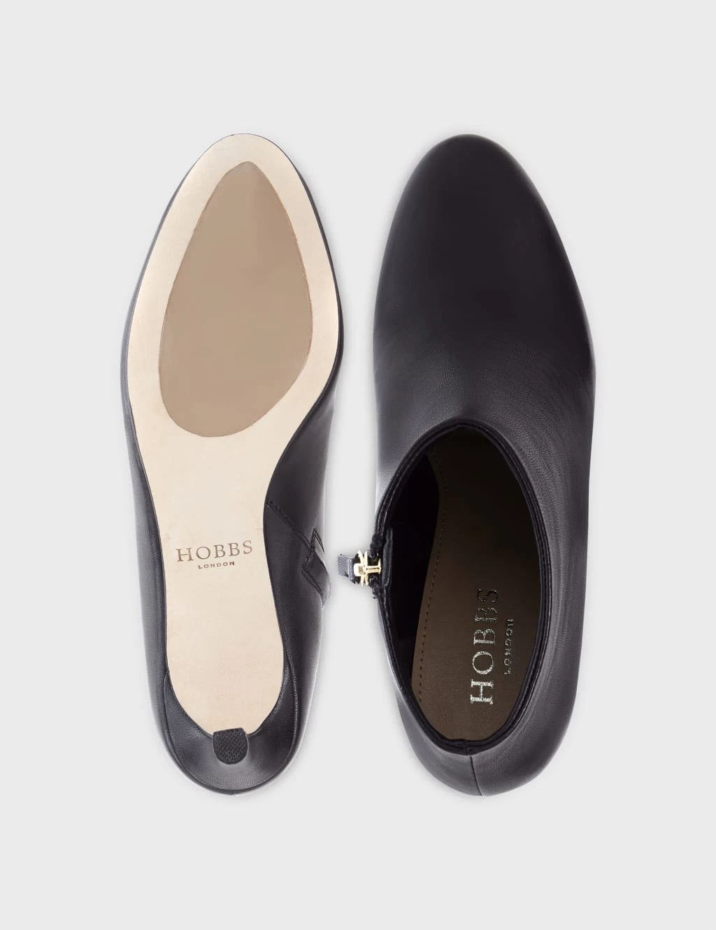 Leather Kitten Heel Round Toe Ankle Boots 6 Leather Kitten Heel Round Toe Ankle Boots - Image 6