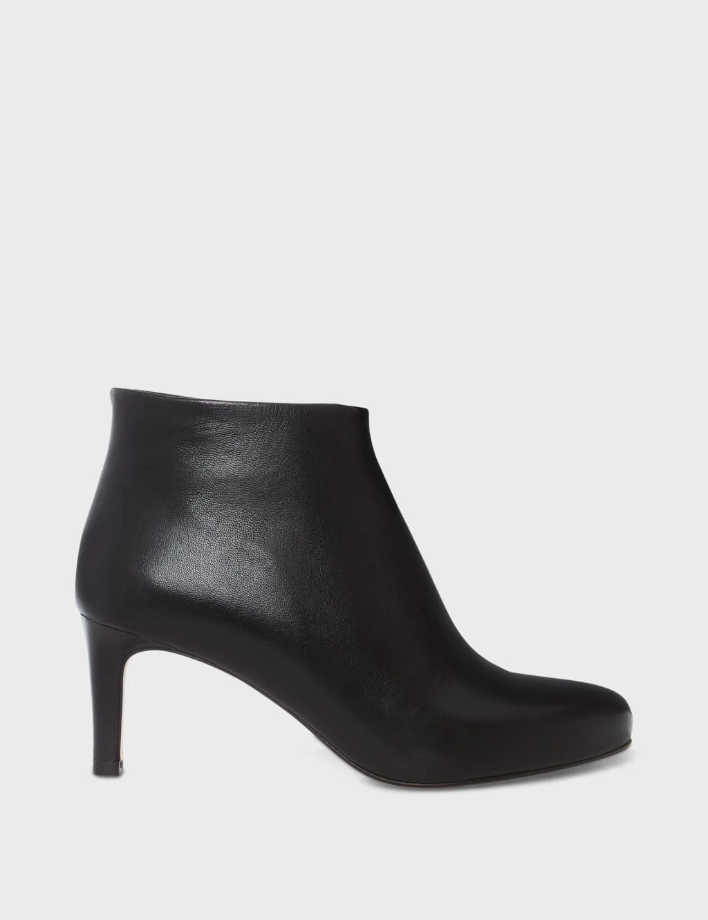 Leather Kitten Heel Round Toe Ankle Boots 2 Leather Kitten Heel Round Toe Ankle Boots - Image 2