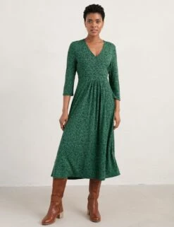 Cotton Blend Floral V-Neck Midi Dress -Cyberjammies Store MS 10 T83 9618S J4 X EC 1