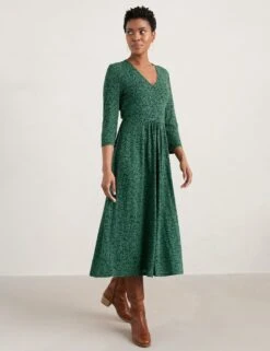 Cotton Blend Floral V-Neck Midi Dress -Cyberjammies Store MS 10 T83 9618S J4 X EC 2