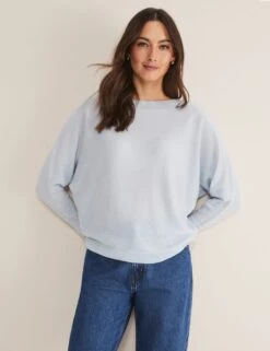 Pure Cashmere Slash Neck Jumper