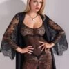 Mariella Satin Lace Trim Robe